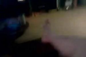 My hawt GF wearing nylons favours me with a cook jerking indoors