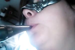 Masked servitude whore desires her wet crack toyed all the time
