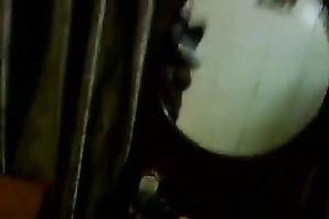 My breasty ebon wife shows her jugs and lets me rub 'em