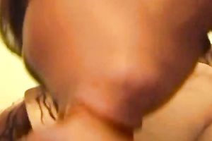 MMF trio oral-job sex scene with redhead hussy Afina