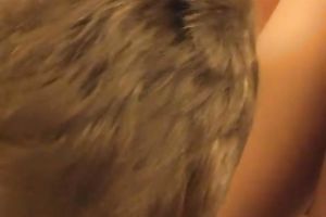 MMF trio oral-job sex scene with redhead hussy Afina