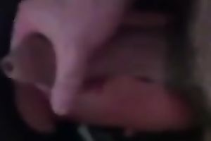 First facial and cum eating that my Married slut performs on web camera