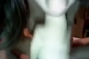 My bewitching GF gives head to me and lets me cum on her bumpers