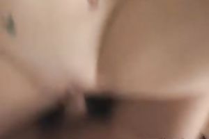 Horny blond wife with pierced abdomen button receives fucked well