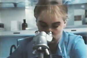 Two perverted doctors have a fun watching large whoppers of their dark brown patient