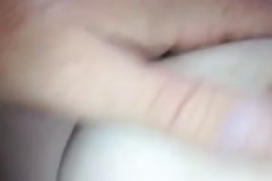 My corpulent wifey lets me play with her shaggy vag and large milk sacks