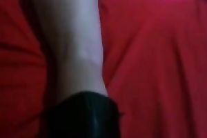 My GF wearing strap teases me with her terrific ass