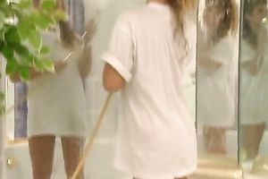 Marvelously hawt golden-haired charmer is riding her paramour like a true cowgirl