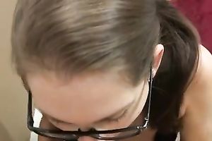 Sexy college horny white wife manages to milk my prick dry on her wobblers