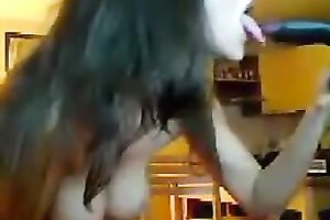 I love using my suction cup sex-toy in front of my cam