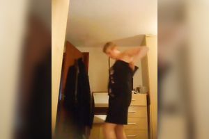 Horny corpulent mommy tries her dresses on hidden camera