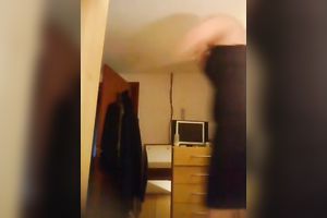 Horny corpulent mommy tries her dresses on hidden camera