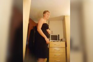 Horny corpulent mommy tries her dresses on hidden camera