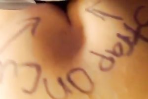 Horny stud wishes me to fuck his taut dark hole with a belt on sex tool