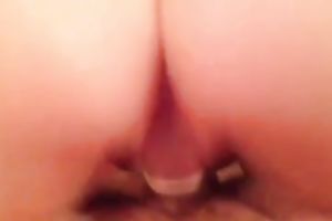 French nympho with divine gazoo is riding my dong reverse cowgirl style