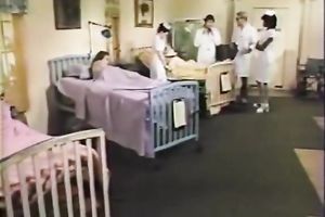 Skinny and lascivious nurse acquires her love tunnel team-fucked hard by her patienr