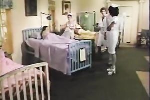 Skinny and lascivious nurse acquires her love tunnel team-fucked hard by her patienr