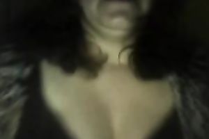 Exposing my large natural tits for the web camera and kneading 'em