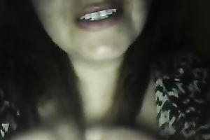 Exposing my large natural tits for the web camera and kneading 'em