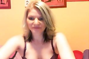 Voracious blond milf on cam blows marital-device like it is a knob