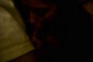 Sexy brunette hair babe enjoys working on my weiner in POV scene