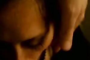 Sexy brunette hair babe enjoys working on my weiner in POV scene