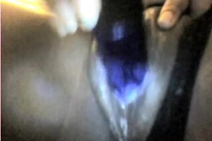 My stunning ebony hottie diddles her puffy dark creamy twat with vibrator