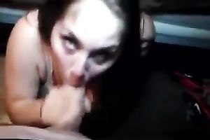 My curvaceous girlfriend with large pantoons is giving me a flawless oral job