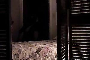 Hidden web camera vid with a horny swarthy doxy working on my 10-Pounder