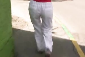 Her white panties are trickling soaked from lots of piddle