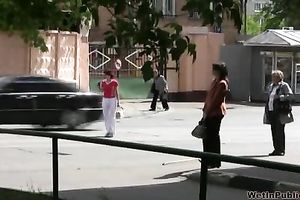 Her white panties are trickling soaked from lots of piddle