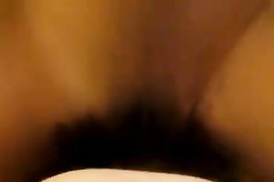 Slender ebony with biggest saggy meatballs likes cowgirl position