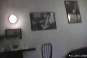 Beautiful golden-haired GF is in her hot short seducing her dude with her sexy ass and scones