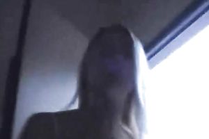 Beautiful golden-haired GF is in her hot short seducing her dude with her sexy ass and scones