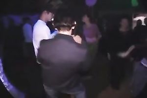 My buddy filmed a undressed brunette hair honey dancing at a party