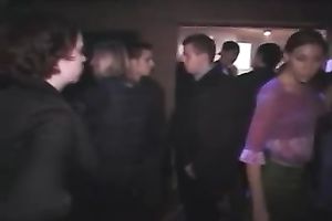 My buddy filmed a undressed brunette hair honey dancing at a party