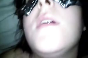 Masked wench is actually into having sex in missionary position