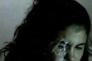 Filthy teen playgirl got damn chunky butt facial ejaculation