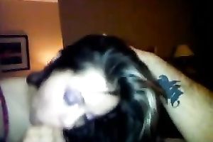 Sexy Latina honey give me an fantastic oral pleasure and then rides my wang