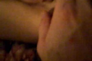 Adorable girlfriend watches pron while i play with her tight holes
