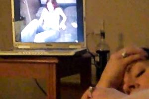 Adorable girlfriend watches pron while i play with her tight holes