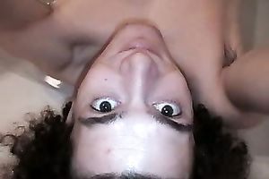 Sweet Russian legal age teenager wishes to engulf shaggy penis on webcam
