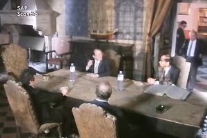 Torn floozy receives drilled hard in provocative team fuck act