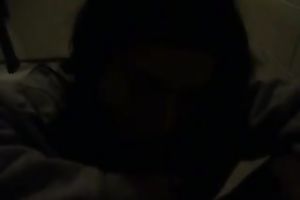 Raunchy nympho with jet black hair is sucking my BBC like mad