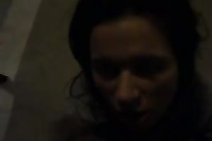 Raunchy nympho with jet black hair is sucking my BBC like mad