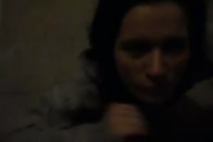 Raunchy nympho with jet black hair is sucking my BBC like mad