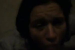 Raunchy nympho with jet black hair is sucking my BBC like mad