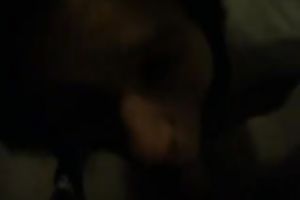 Raunchy nympho with jet black hair is sucking my BBC like mad