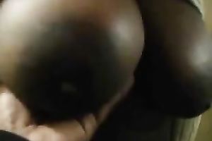 My hawt dark girlfriend with massive natural mambos having pleasure