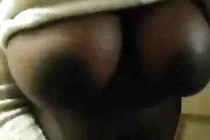 My hawt dark girlfriend with massive natural mambos having pleasure